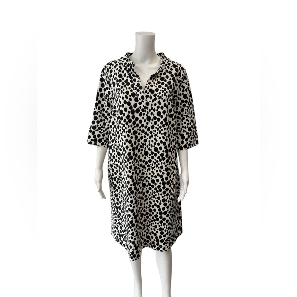 NWT! $745 Airfield Black/White Polka Dot Dress Sz 10/FR 42